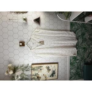 Madewell Cream Patterned Beachwear Cover-up or Sheer Dress - Size - Medium - NWT